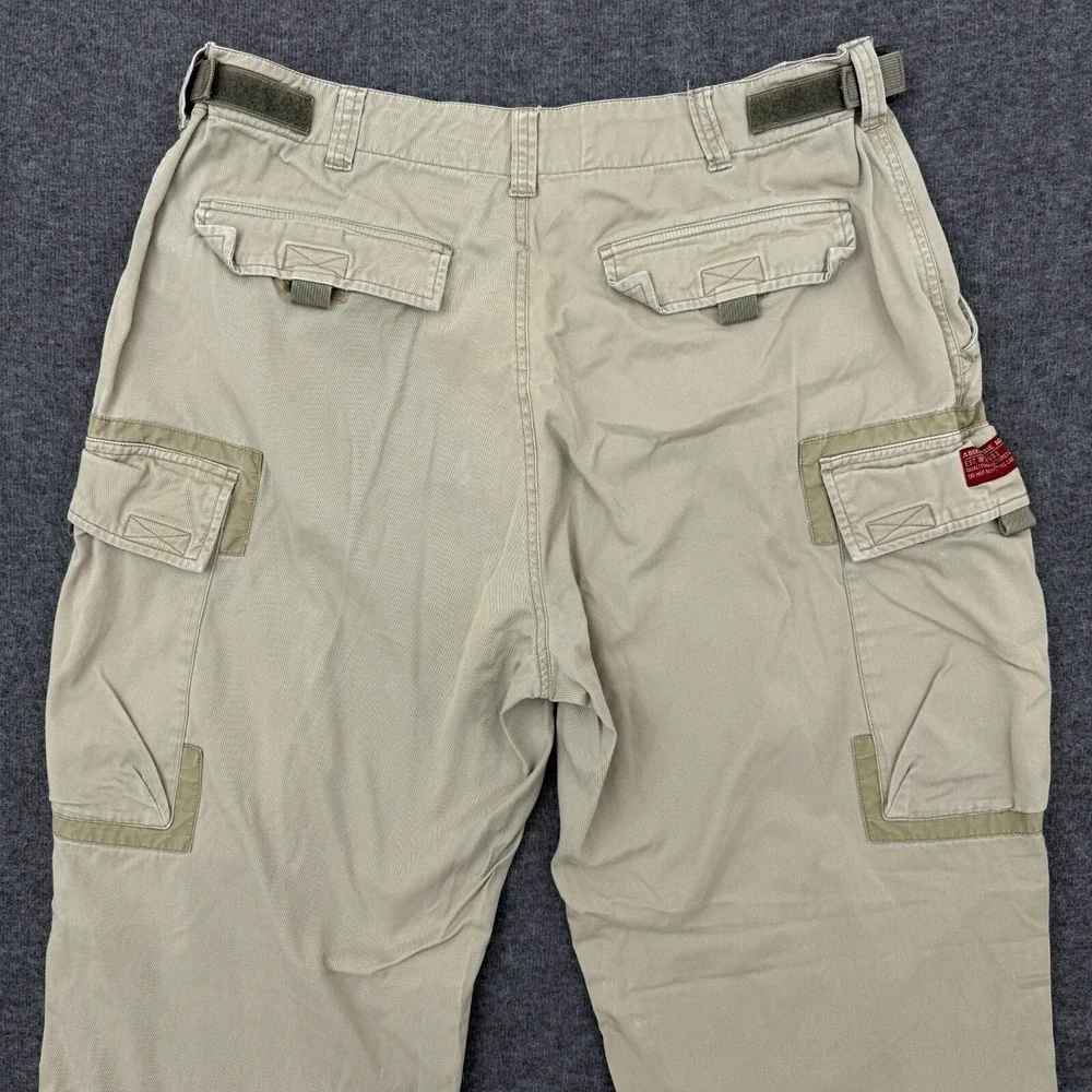 Vintage Abercrombie & Fitch Mens Large 32x30 Beige Cargo Pants Baggy Y2K T-2083
